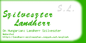 szilveszter landherr business card